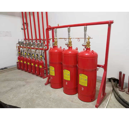 लाल गंधहीन Hfc227ea FM200 गैस दमन प्रणाली उच्च सुरक्षा पर्यावरण के अनुकूल
