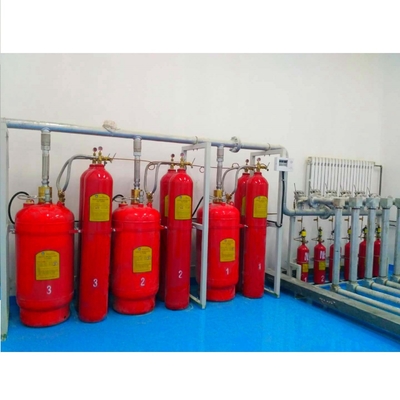 उच्च सुरक्षा FM200 पाइप नेटवर्क सिस्टम 70L - 180L HFC 227ea अग्निशमन प्रणाली