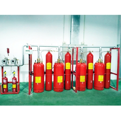 उच्च सुरक्षा FM200 पाइप नेटवर्क सिस्टम 70L - 180L HFC 227ea अग्निशमन प्रणाली