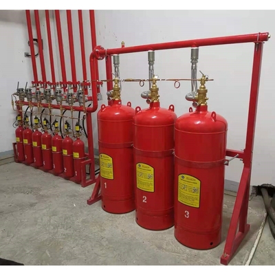90L FM200 सिलेंडर कार्य दबाव 5.6Mpa लाल FM200 कंटेनर