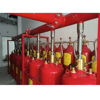 5.6Mpa 120L प्रकार FM200 अग्निशमन प्रणाली हेप्टाफ्लोरोप्रोपेन लाल रंग