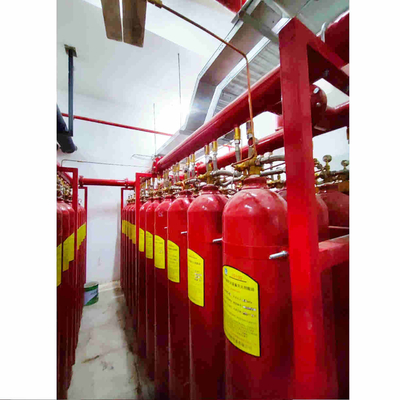 आईजी 100 इनर्ट गैस आग बुझाने की प्रणाली 70L - 90L क्षमता पाइप नेटवर्क प्रकार