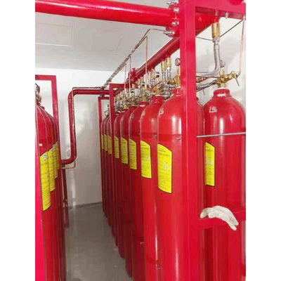 90L 15MPa 20MPa IG100 नाइट्रोजन अग्निशमन प्रणाली लाल पाइप नेटवर्क प्रकार