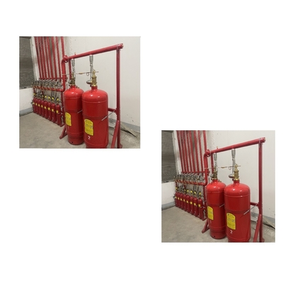 120L गैस अग्निशमन प्रणाली लाल Fm200 स्वचालित अग्निशामक