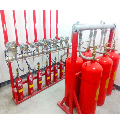 जलमग्न हेप्टाफ्लोरोप्रोपेन एफएम200 सिलेंडर पाइप नेटवर्क स्वच्छ गैस आग दमन प्रणाली