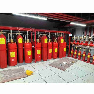 उच्च सुरक्षा HFC-227ea FM200 पिस्टन प्रवाह प्रणाली गैस दमन प्रणाली पाइप नेटवर्क प्रकार