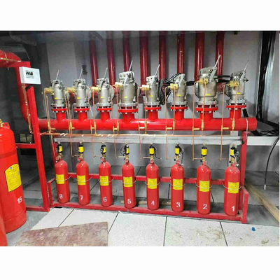 उच्च सुरक्षा HFC-227ea FM200 पिस्टन प्रवाह प्रणाली गैस दमन प्रणाली पाइप नेटवर्क प्रकार